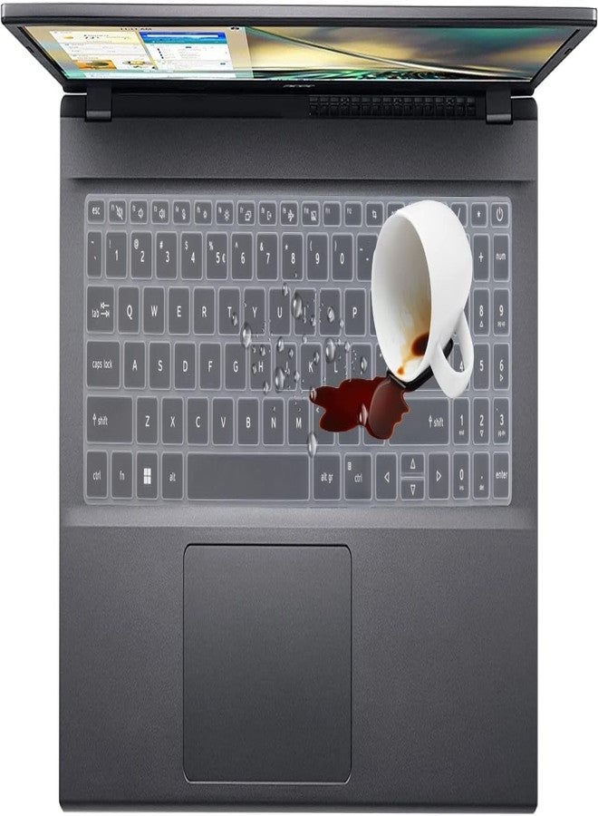 RAYA Silicone Keyboard Cover for Acer Nitro V 15 (ANV15-41 / ANV15-51 / ANV15-52) Acer Aspire 5 (A515-57G / A515-58GM) Acer Nitro Lite 16 (NL16-71G) Gaming Laptops (Silicone Clear) - Image 4